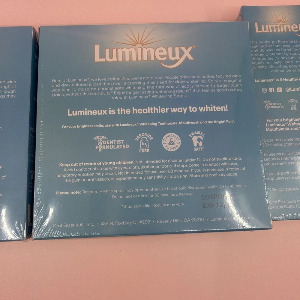 Lumineux Teeth Whitening Strips 56 Ct Plus Whitening Pen Free Shipping Sealed
